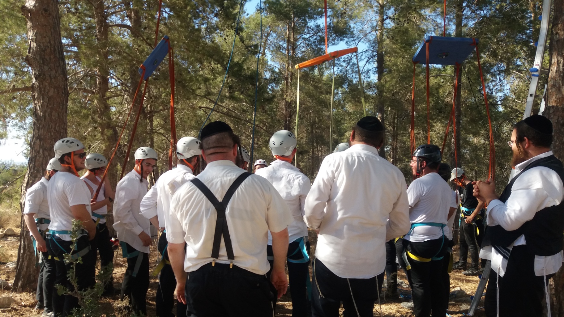 קבוצת משתתפים בסדנת ODT ביער